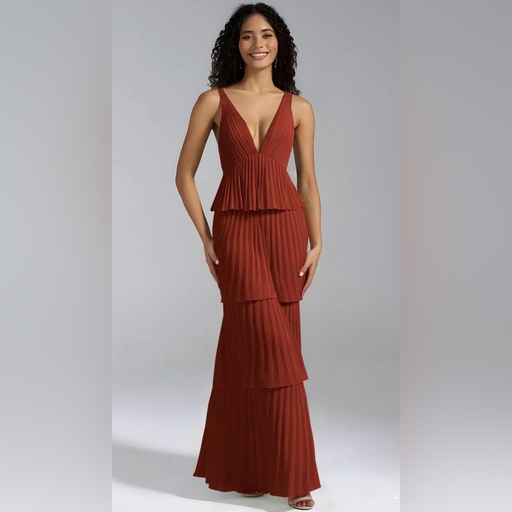 Rust Maxi Dress - AW Bridal Asma